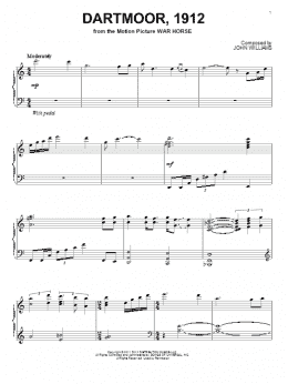 page one of Dartmoor, 1912 (Piano Solo)