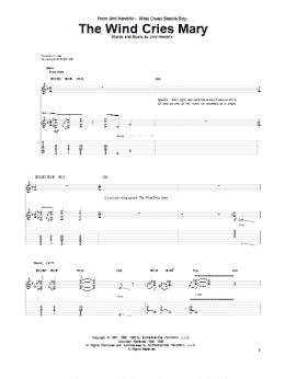 page one of The Wind Cries Mary (Guitar Tab)
