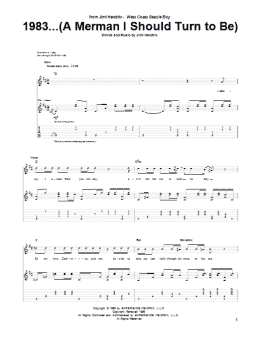 page one of 1983...(A Merman I Should Turn To Be) (Guitar Tab)