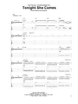 page one of Tonight She Comes (Guitar Tab)