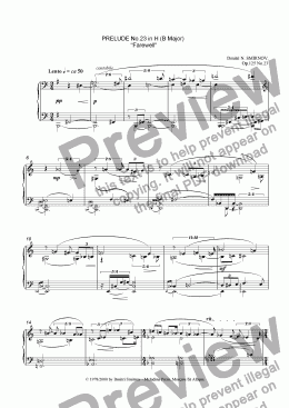 page one of WELL TEMPERED PIANO op125/23. Prelude & Fugue in H. Pf