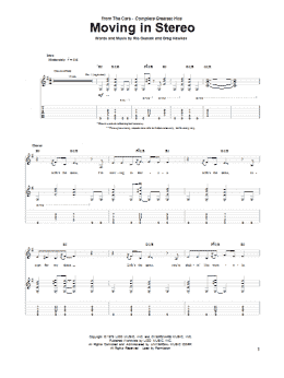page one of Moving In Stereo (Guitar Tab)