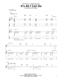 page one of It's All I Can Do (Guitar Tab)