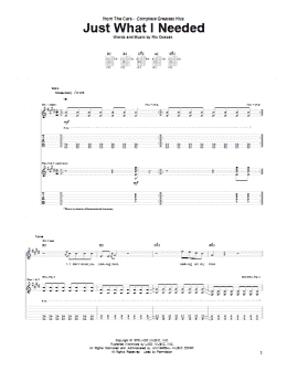 page one of Just What I Needed (Guitar Tab)