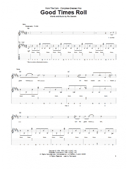 page one of Good Times Roll (Guitar Tab)