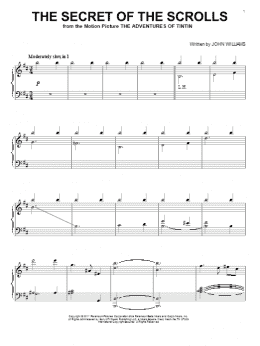 page one of The Secret Of The Scrolls (Piano Solo)