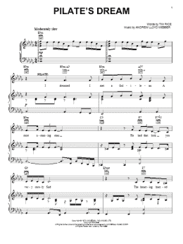 page one of Pilate's Dream (Piano, Vocal & Guitar Chords (Right-Hand Melody))