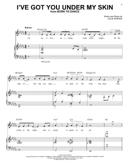page one of I've Got You Under My Skin (Piano, Vocal & Guitar Chords (Right-Hand Melody))