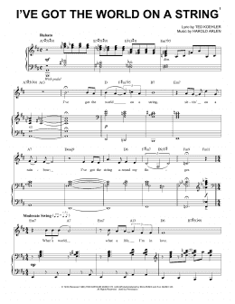 page one of I've Got The World On A String (Piano, Vocal & Guitar Chords (Right-Hand Melody))