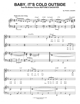 page one of Baby, It's Cold Outside (Piano, Vocal & Guitar Chords (Right-Hand Melody))