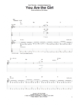 page one of You Are The Girl (Guitar Tab)