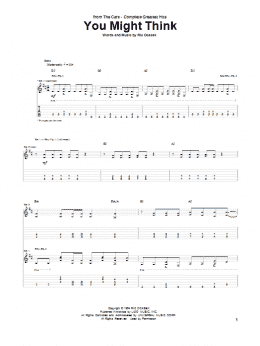 page one of You Might Think (Guitar Tab)