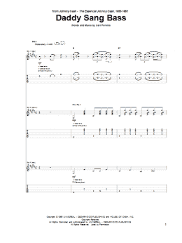 page one of Daddy Sang Bass (Guitar Tab)