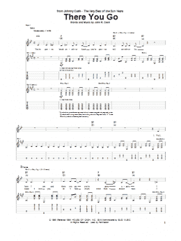 page one of There You Go (Guitar Tab)
