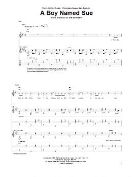 page one of A Boy Named Sue (Guitar Tab)
