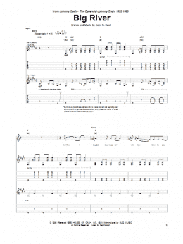 page one of Big River (Guitar Tab)
