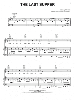 page one of The Last Supper (Piano, Vocal & Guitar Chords (Right-Hand Melody))