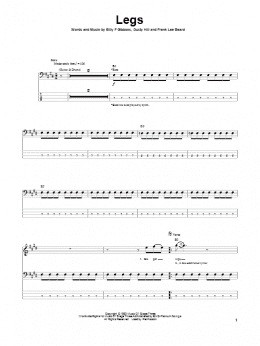 page one of Legs (Bass Guitar Tab)