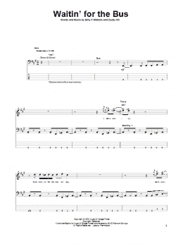 page one of Waitin' For The Bus (Bass Guitar Tab)