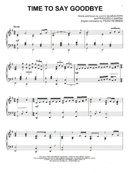 page one of Time To Say Goodbye (Piano Solo)