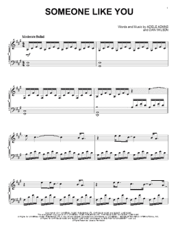 page one of Someone Like You (Piano Solo)