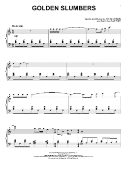 page one of Golden Slumbers (Piano Solo)