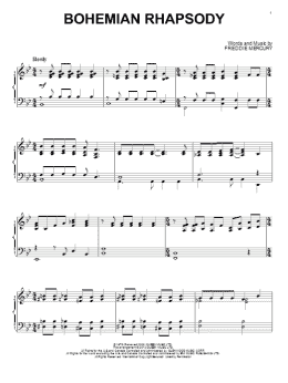 page one of Bohemian Rhapsody (Piano Solo)