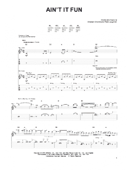 page one of Ain't It Fun (Guitar Tab)