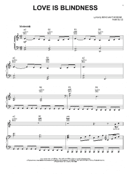 page one of Love Is Blindness (Piano, Vocal & Guitar Chords (Right-Hand Melody))