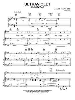 page one of Ultraviolet (Light My Way) (Piano, Vocal & Guitar Chords (Right-Hand Melody))