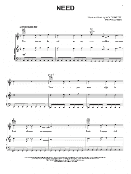 page one of Need (Piano, Vocal & Guitar Chords (Right-Hand Melody))