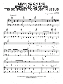 page one of Leaning On The Everlasting Arms / 'Tis So Sweet To Trust In Jesus (Piano, Vocal & Guitar Chords (Right-Hand Melody))