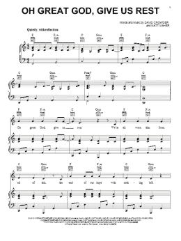 page one of Oh Great God, Give Us Rest (Piano, Vocal & Guitar Chords (Right-Hand Melody))