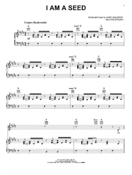 page one of I Am A Seed (Piano, Vocal & Guitar Chords (Right-Hand Melody))
