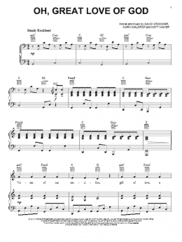 page one of Oh, Great Love Of God (Piano, Vocal & Guitar Chords (Right-Hand Melody))