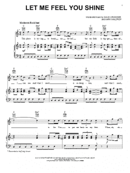 page one of Let Me Feel You Shine (Piano, Vocal & Guitar Chords (Right-Hand Melody))