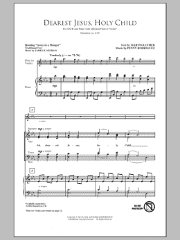 page one of Dearest Jesus, Holy Child (SATB Choir)