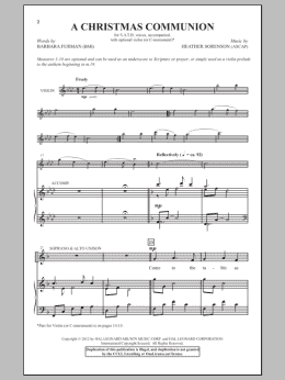 page one of A Christmas Communion (SATB Choir)