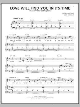 page one of Love Will Find You In Its Time (Piano & Vocal)