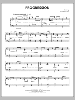 page one of Progression (Piano & Vocal)