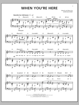 page one of When You're Here (Piano & Vocal)
