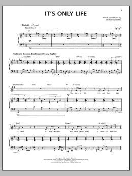 page one of It's Only Life (Piano & Vocal)