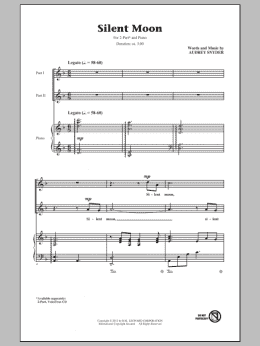 page one of Silent Moon (2-Part Choir)