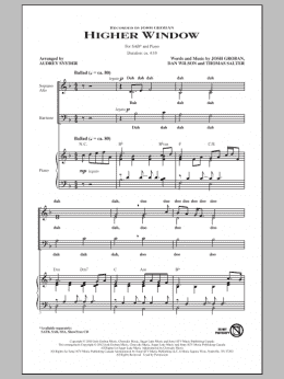 page one of Higher Window (SAB Choir)
