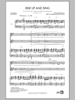 page one of Rise Up And Sing (2-Part Choir)