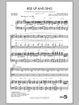 page one of Rise Up And Sing (SATB Choir)
