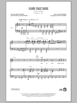 page one of Sesame Street Theme (2-Part Choir)