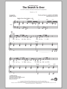 page one of The Search Is Over (SATB Choir)