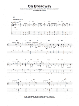 page one of On Broadway (Solo Guitar)