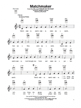 page one of Matchmaker (from Fiddler On The Roof) (Ukulele)